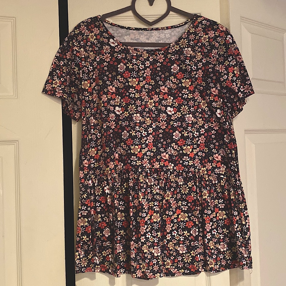 BabyDoll Flower Print Top